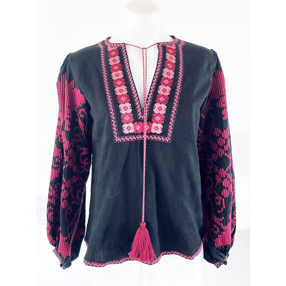 Tapitas embroidered Blouse w/Voluminous sleeves XS